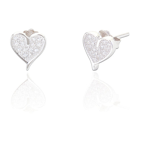 Diamante on sale heart earrings