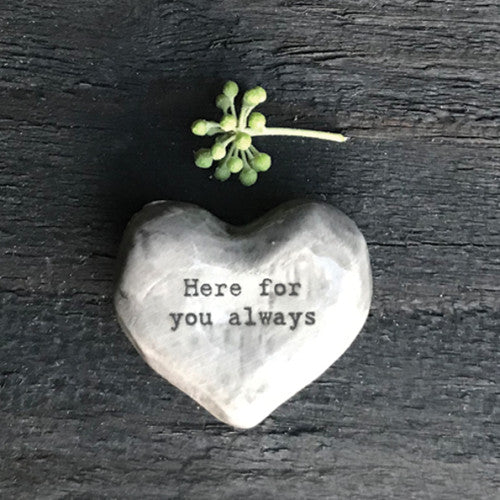 Heart Pebble Token - Here For You Always - The Christian Gift Company