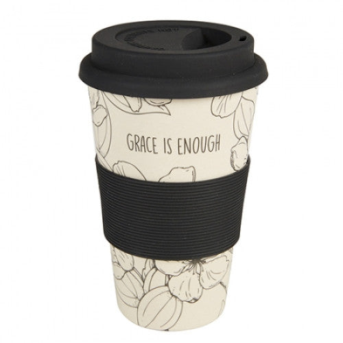 Reusable Bamboo Mug Grace Is Enough - The Christian Gift Company