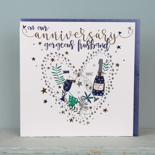 To My Gorgeous Husband Anniversary Card - The Christian Gift Company