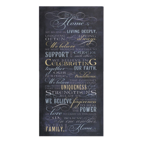 In This Home Wooden Box Plaque - The Christian Gift Company