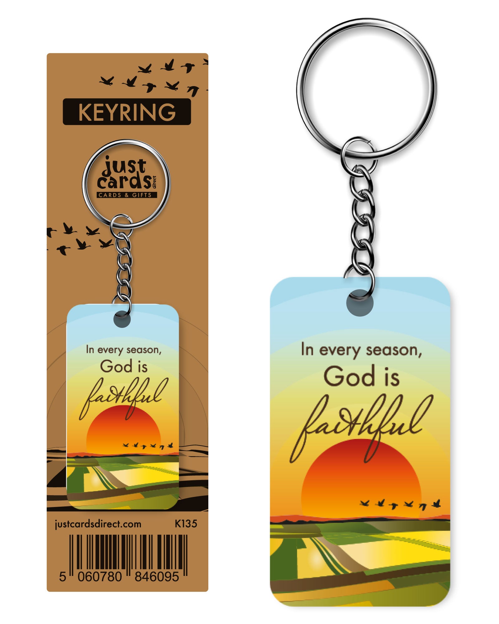 God is Faithful Keyring - The Christian Gift Company