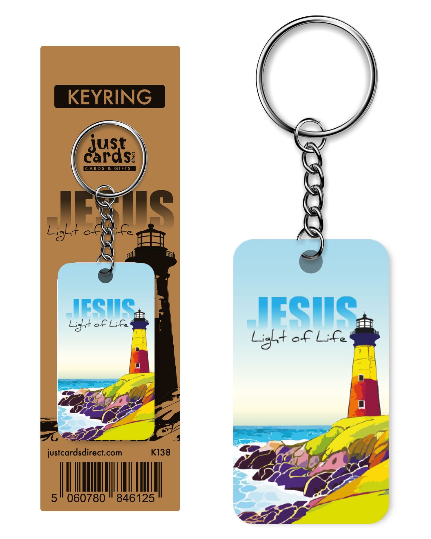 Jesus Light of Life Keyring - The Christian Gift Company