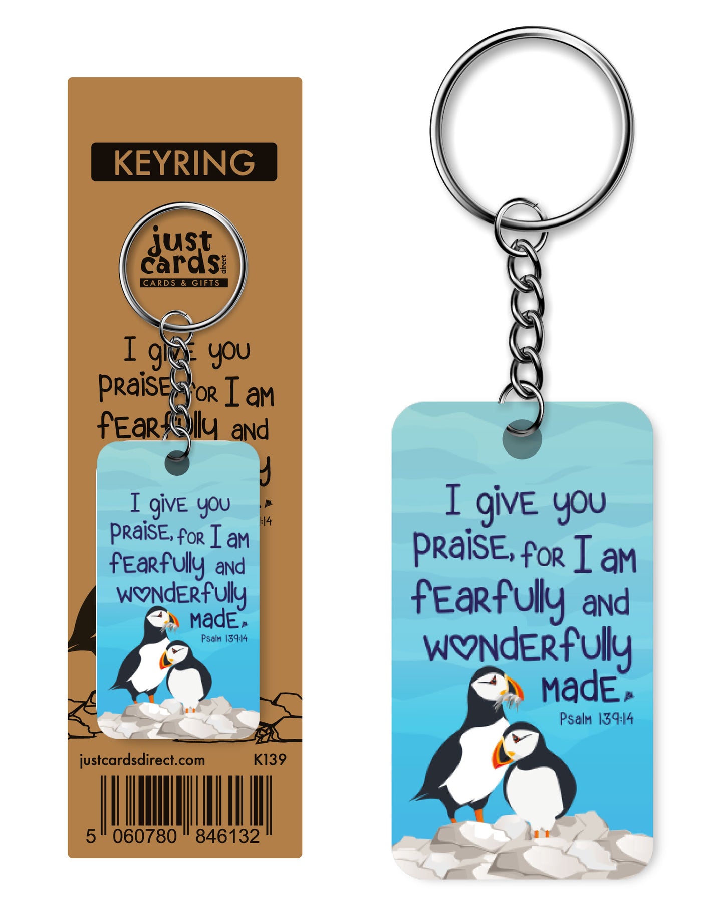 Wonderfully Made Keyring - The Christian Gift Company