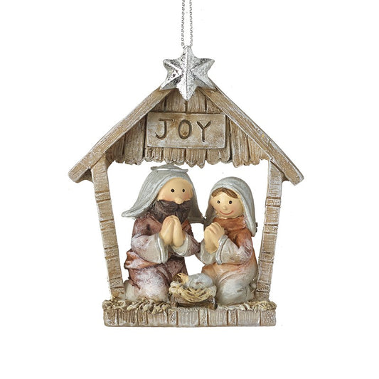 Joy Nativity Stable Scene Hanging - The Christian Gift Company