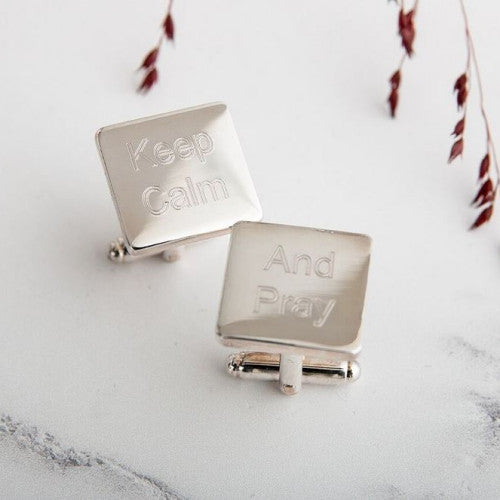 Keep Calm And Pray Cufflinks - The Christian Gift Company