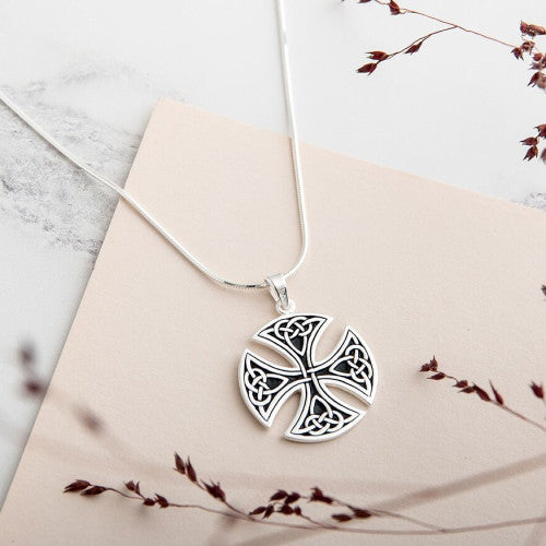 Round Celtic Cross and Chain - The Christian Gift Company