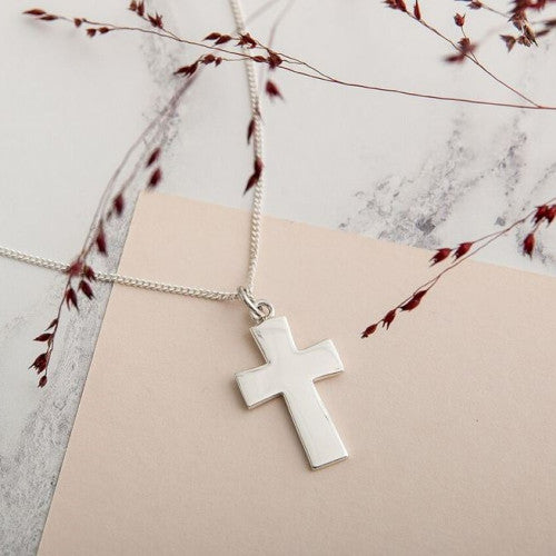 Large Flared Silver Cross - The Christian Gift Company