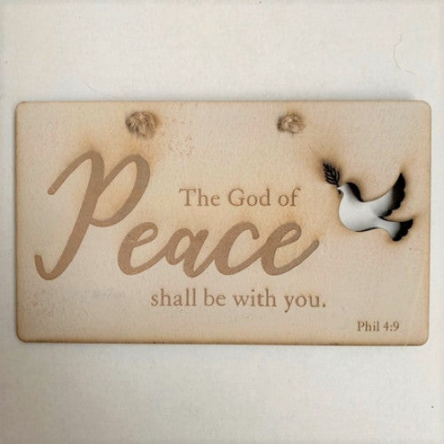 Laser Cut Plaque Peace - The Christian Gift Company