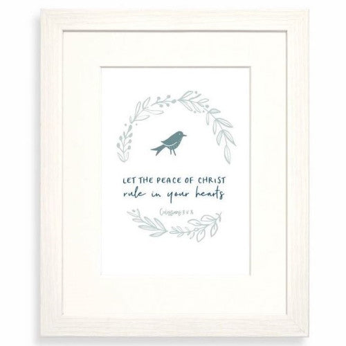 Let The Peace Calm Range Framed Print 10 x 8 - The Christian Gift Company