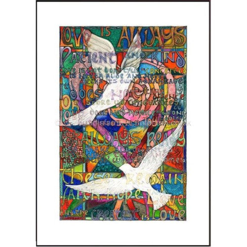 Lindisfarne Scriptorium Love Is Patient A4 Print - The Christian Gift Company