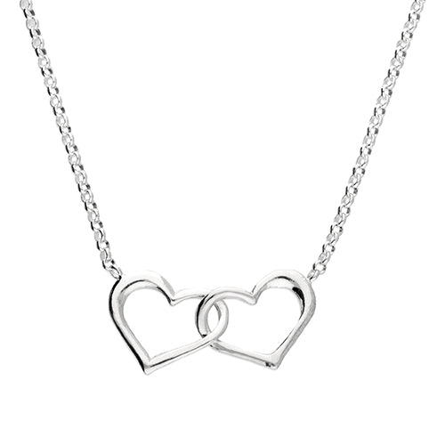 Linked hot sale hearts necklace