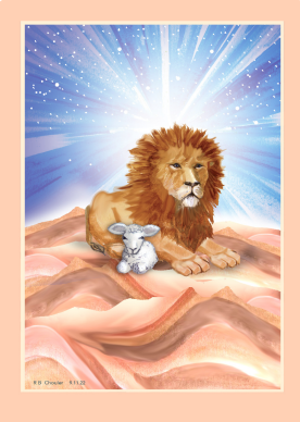 Lion and Lamb A4 Print - The Christian Gift Company