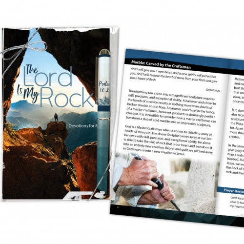 The Lord Is My Rock Devotional And Pen Set - The Christian Gift Company