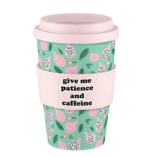 Bamboo Cup – Patience & Caffeine - The Christian Gift Company