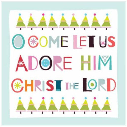 O Come Let Us Adore Him Christmas Cards 10 Pack - The Christian Gift Company
