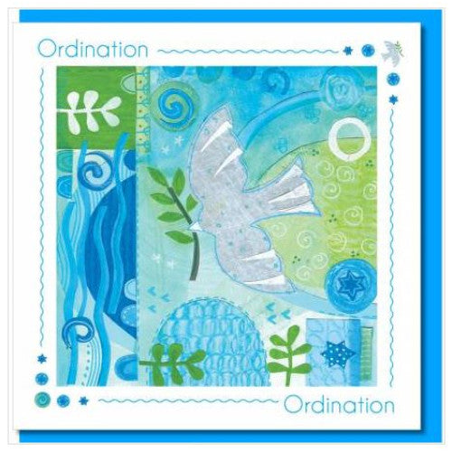 Ordination Dove And Leaf Card - The Christian Gift Company