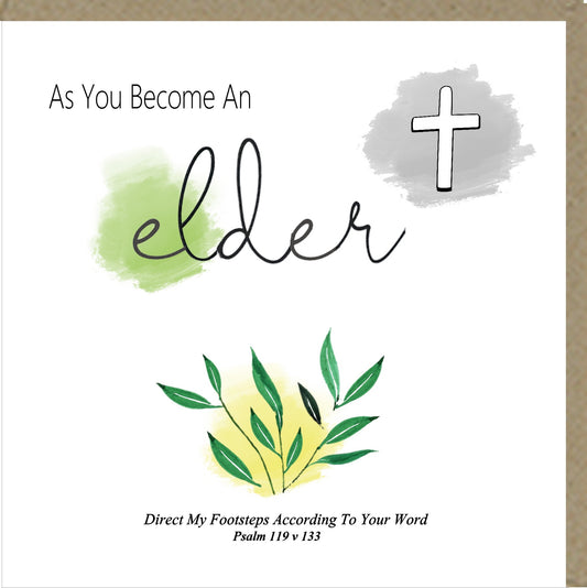 As You Become An Elder Greetings Card - The Christian Gift Company