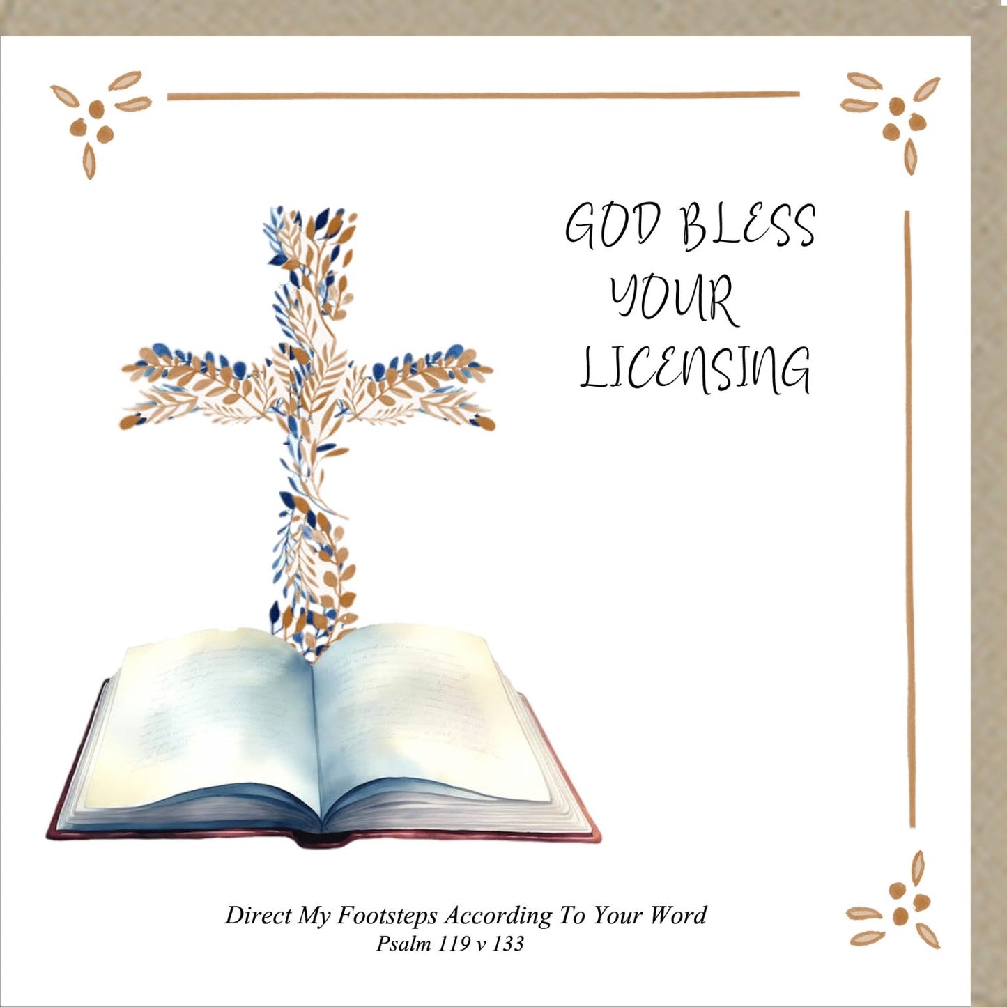 God Bless Your Licensing – Greetings Card - The Christian Gift Company