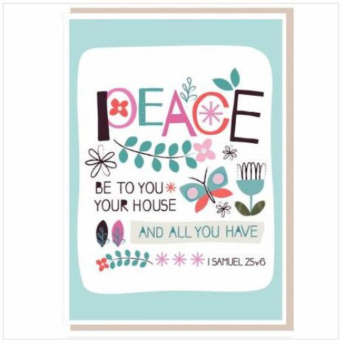 Peace To Your House Card - The Christian Gift Company