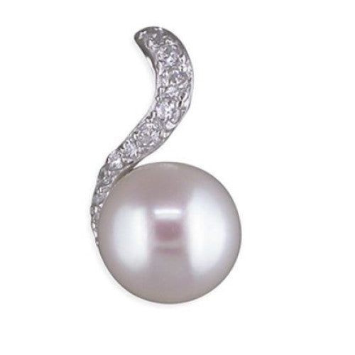 Pearl And Cubic Zirconia Necklace - The Christian Gift Company