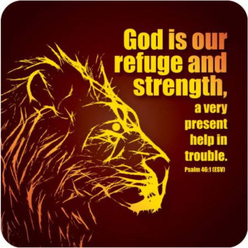 Refuge And Strength Coaster - The Christian Gift Company
