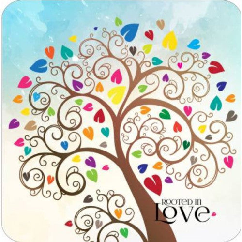 Rooted In Love Hearts Coaster - The Christian Gift Company
