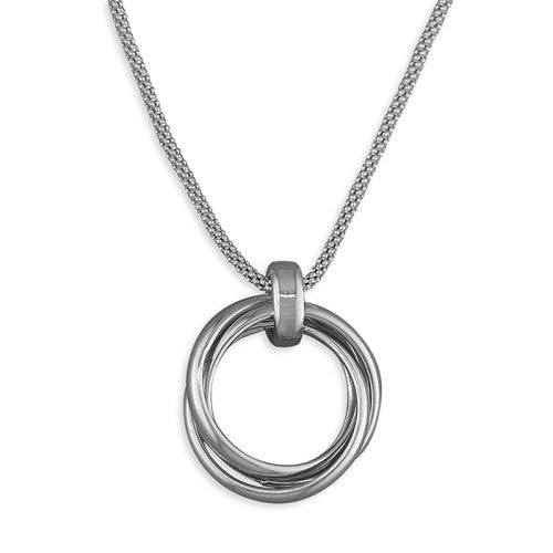 Silver Russian Wedding Rings Necklace - The Christian Gift Company