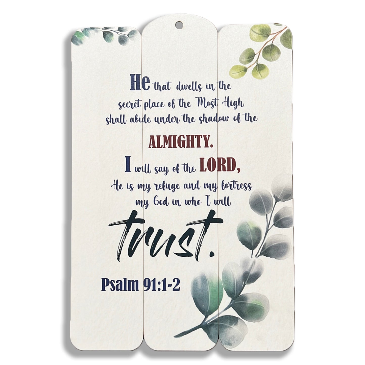 Wooden Plaque – He that dwells in the secret place… - The Christian Gift Company