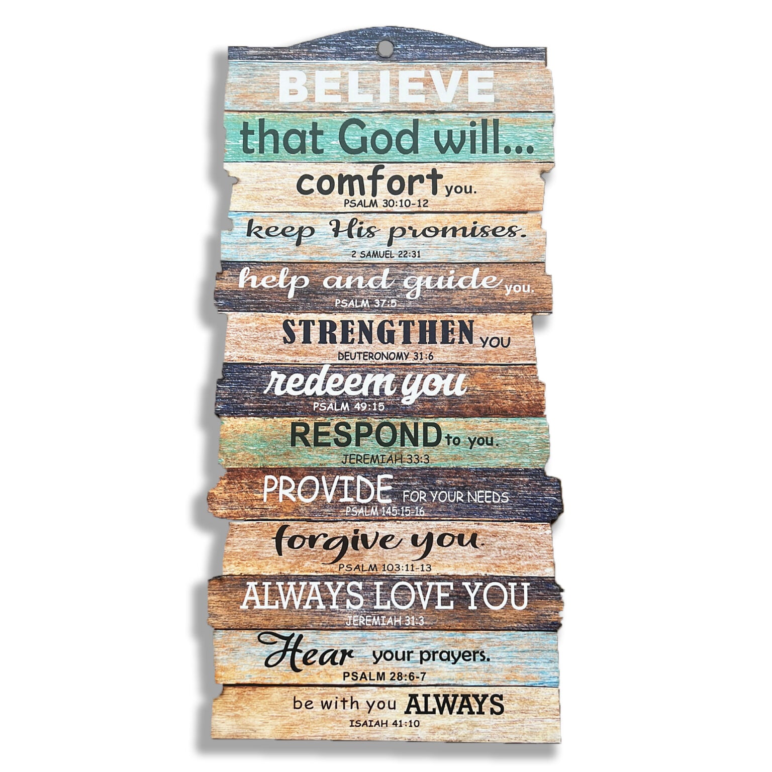 Stacked Plaque – Believe that God will… - The Christian Gift Company