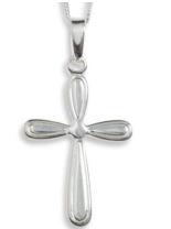 Petal Shaped Cross Pendant - The Christian Gift Company