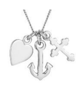 Love, Hope, Faith Symbol Necklace - The Christian Gift Company