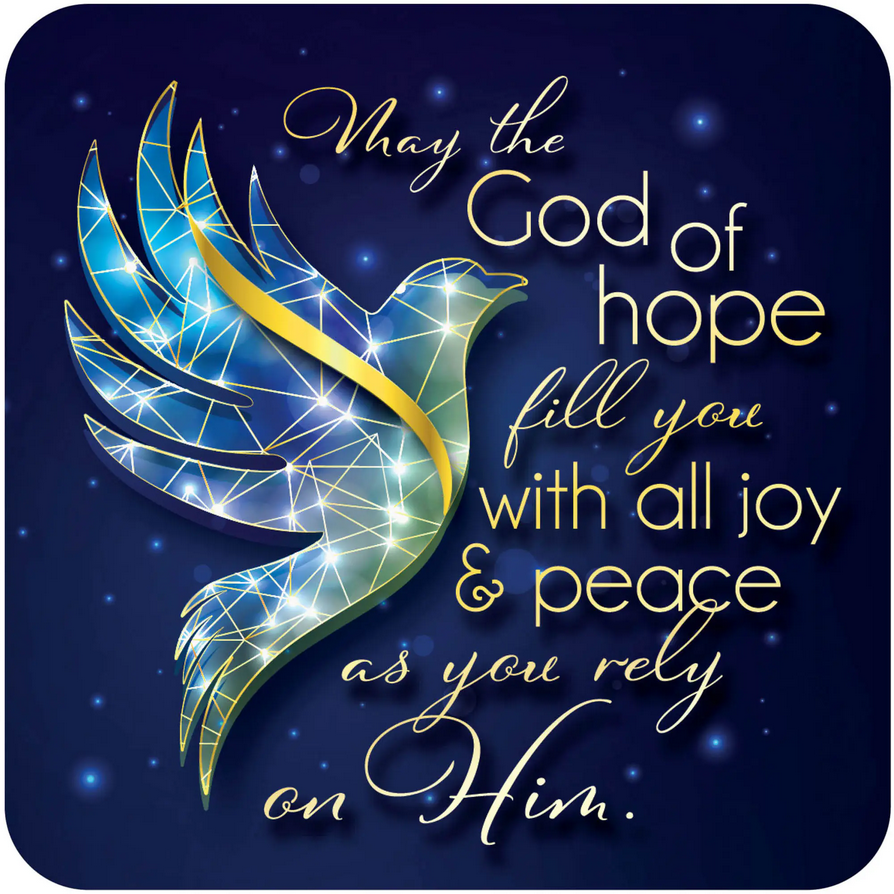 Dove of Hope Christmas Coaster - The Christian Gift Company
