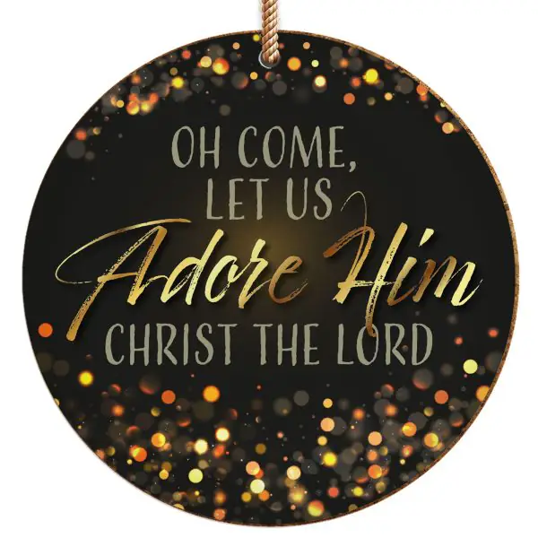Adore Him Ceramic Christmas Decoration - The Christian Gift Company