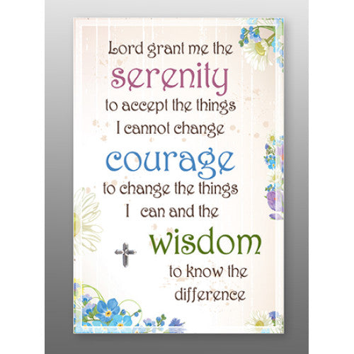 Serenity Sentiment Glass Plaque - The Christian Gift Company