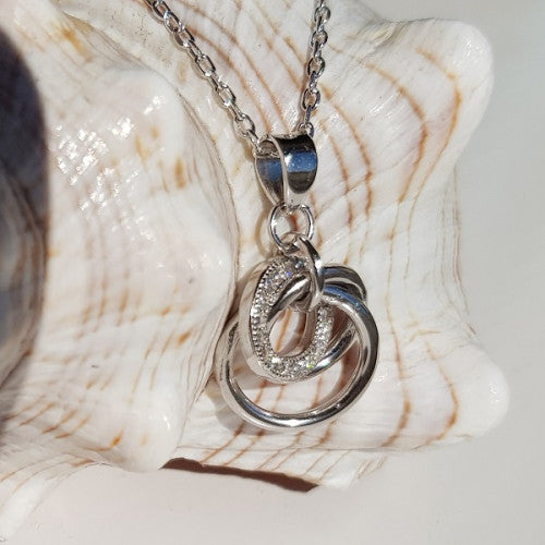 Small Triple Rings Necklace - The Christian Gift Company