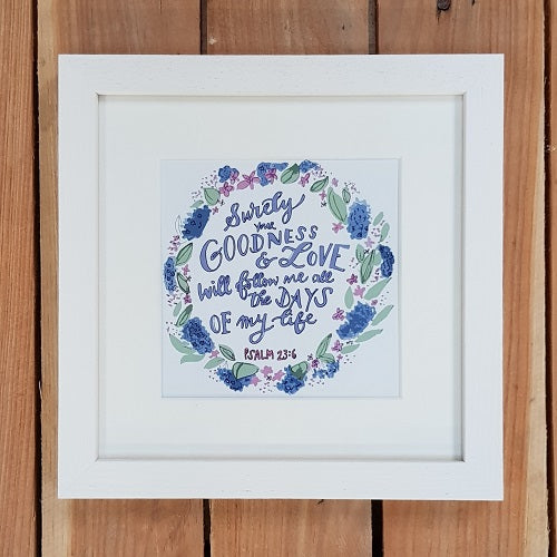 Goodness & Love Square Framed Print - The Christian Gift Company