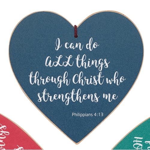 I Can Do All Things Hanging Heart Decoration - The Christian Gift Company