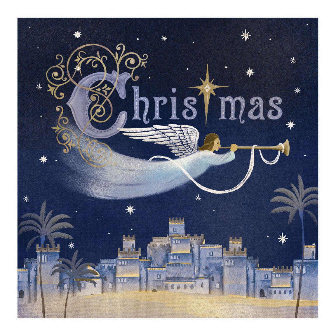 Tearfund – Angel over Bethlehem (Pack of 10) - The Christian Gift Company