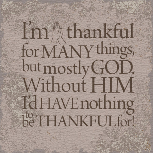 Thankful Stone Look Plaque - The Christian Gift Company