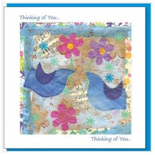 Thinking Of You Greetings Card - Blue Birds With Bible Verse - The Christian Gift Company