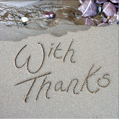 With Thanks Card - Sand - The Christian Gift Company