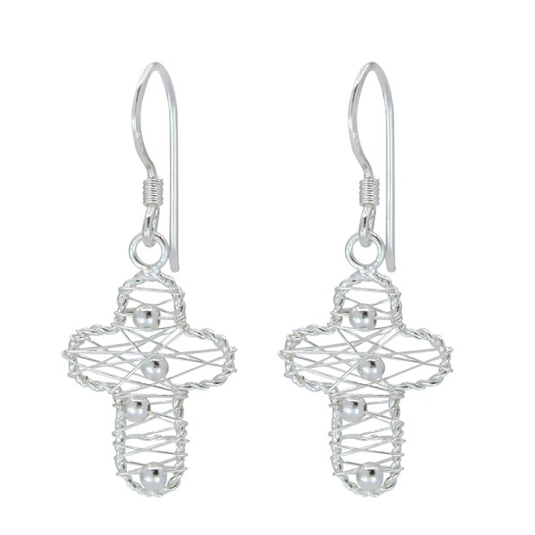 Sterling Silver Cross Earrings - The Christian Gift Company