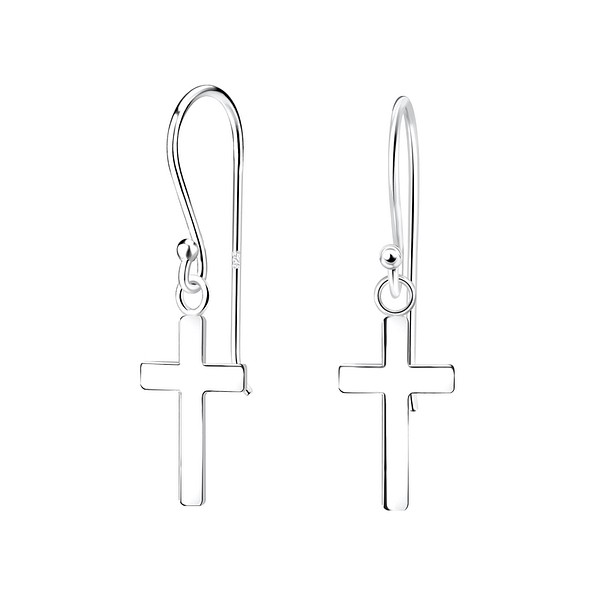 Sterling Silver Cross Earrings - The Christian Gift Company