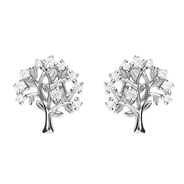 Cubic Zirconia Tree of Life Stud - The Christian Gift Company