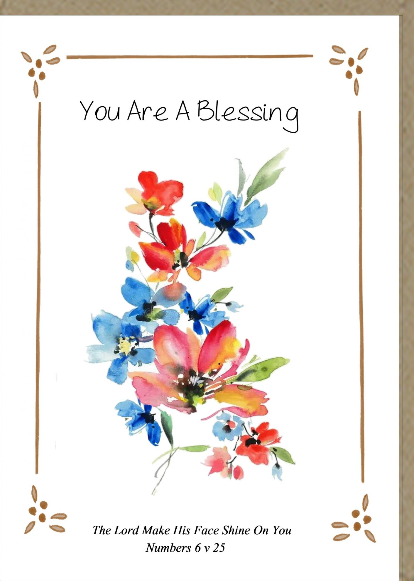 You Are A Blessing – Greetings Card - The Christian Gift Company