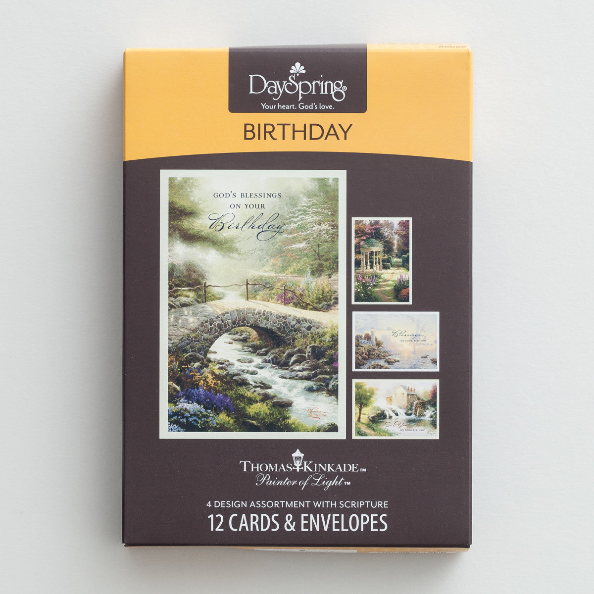 Thomas Kinkade - Birthday - For You - 12 Boxed Cards, KJV - The Christian Gift Company
