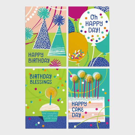 Birthday - Oh Happy Day - 12 Boxed Cards - The Christian Gift Company