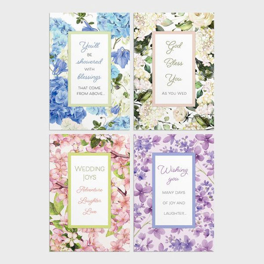 Wedding - Showered With Blessings - 12 Boxed Cards - The Christian Gift Company