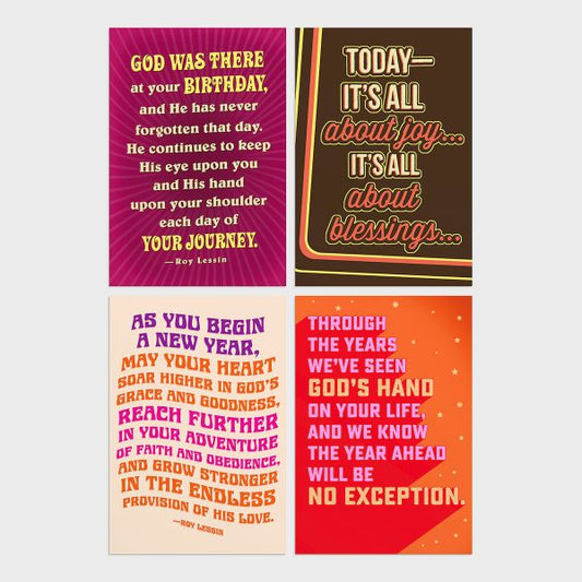 Birthday - All About Joy & Blessings - 12 Boxed Cards, KJV - The Christian Gift Company
